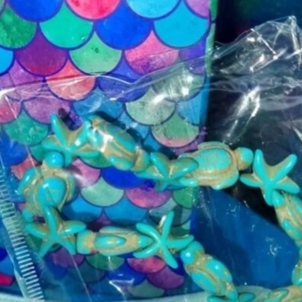 Disney Princes Ariel Set doll Lipsmacker barrette starfish bracelet